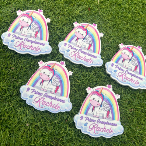 Calamita Personalizzata per Compleanno a Tema Unicorno 🦄🌈