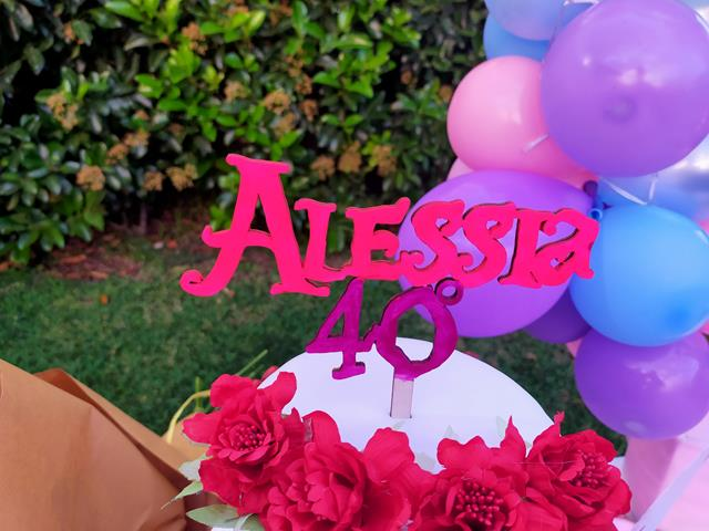 Cake topper set Alice nome e numero