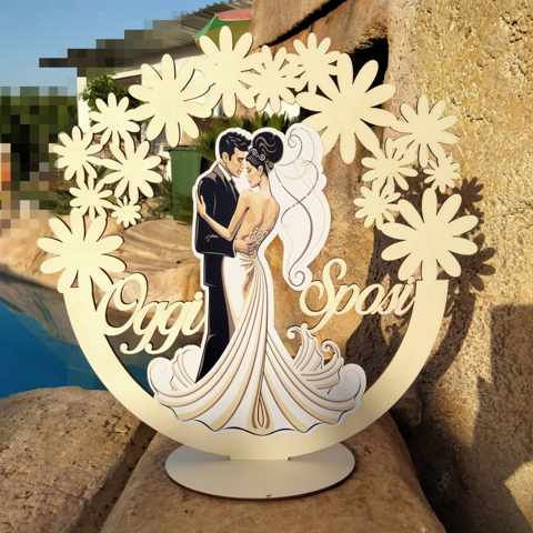 Decorazione Sposi con Base 40cm