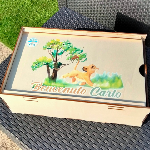 Scatola dei Ricordi Simba Personalizzata per Bambini🦁🍼📷