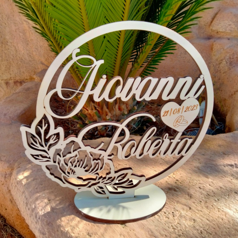 Decorazione con Base in Legno per Sposi💍❤️🎉