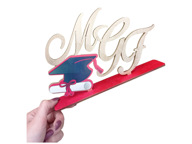 Decorazione in Legno per la Festa di Laurea 25 cm