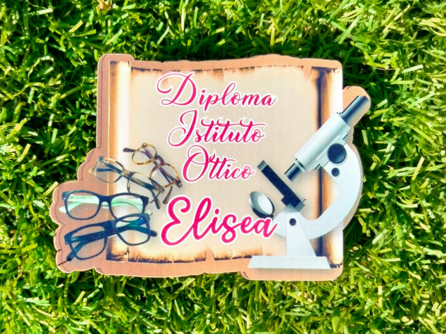 Calamita per Festa di Diploma a tema Ottico
