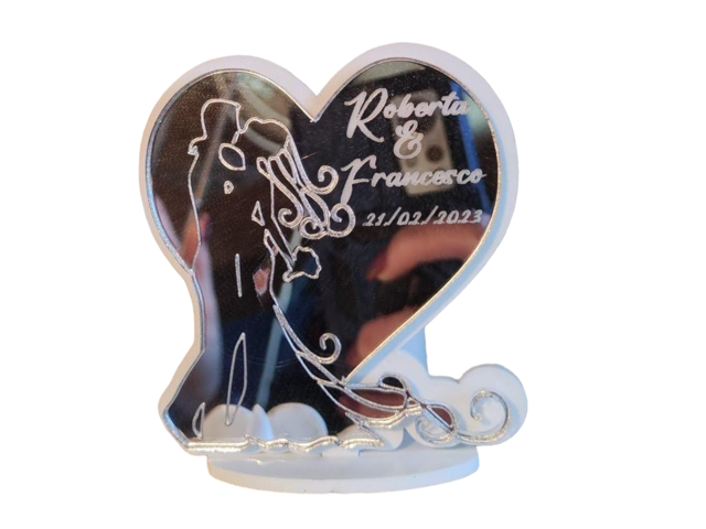 ✨ Decorazione Sposi con Base - Incisa 💍mod.2