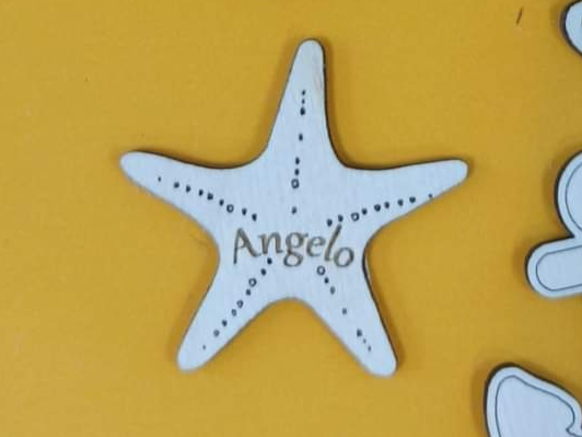 ⭐ Segnaposto in a Forma di Stella Marina con Nome Personalizzato Inciso 🌊